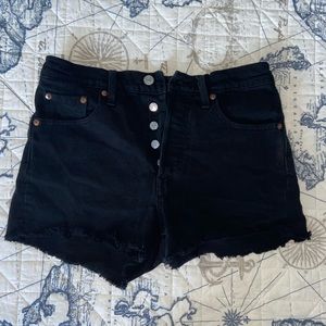 Levi’s black jean shorts